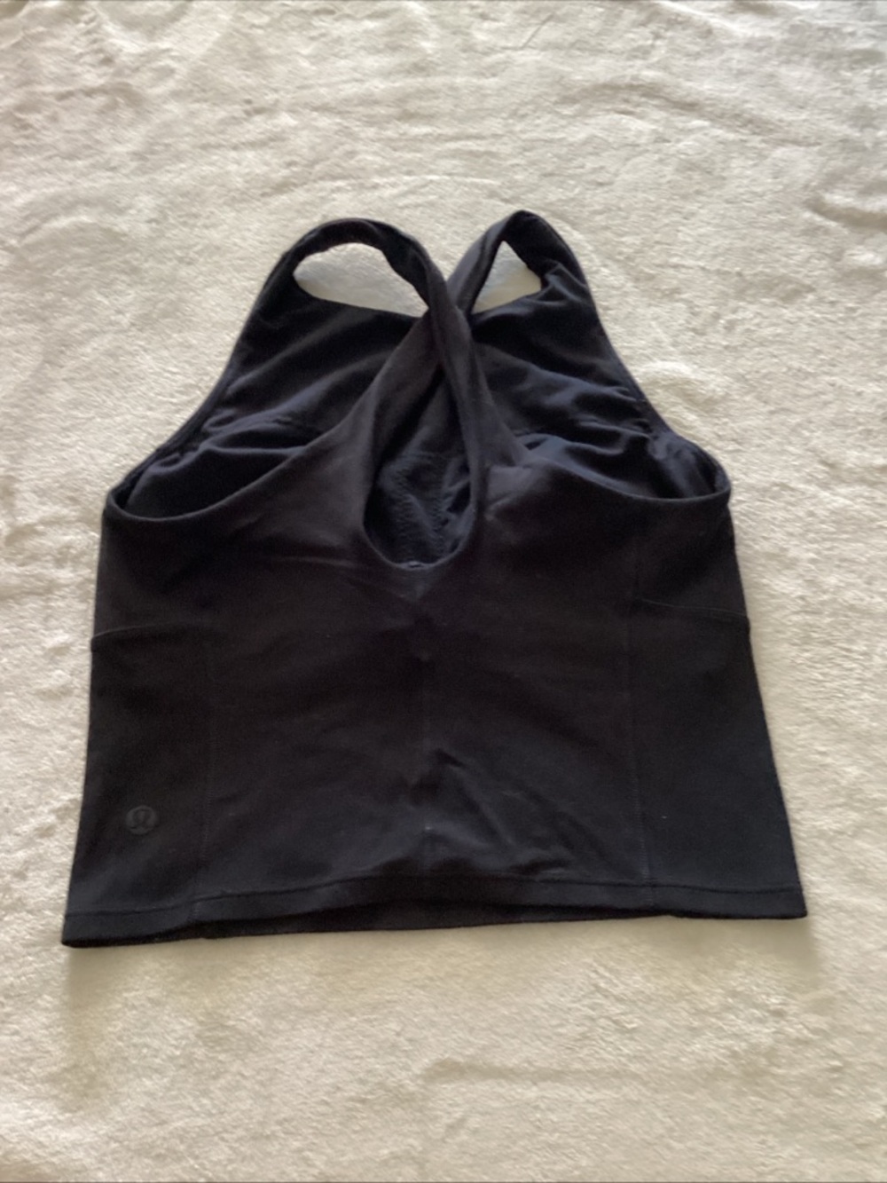 lululemon athletica Black Racerback Sports Crop